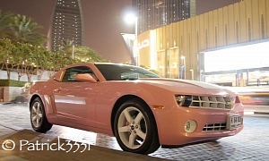 Pink Camaro "Mrs. Foxy" Spotted in Dubai