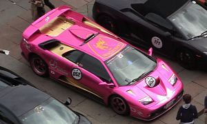 Pink Diablo with Gold and LEDs Joints Lambo Party