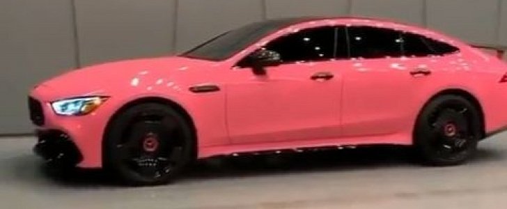 Pink Mercedes Amg Gt63 S Looks Bizarre Black Bits Help Autoevolution