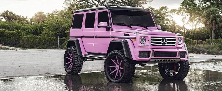 Pink Mercedes G Class 4 4 Squared Is All About Girl Power Autoevolution