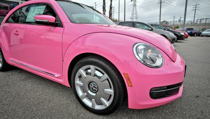 Pink Volkswagen Beetle
