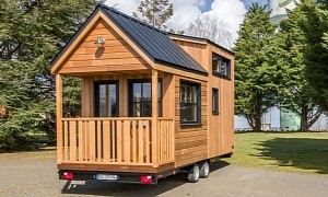 Pint-Sized Tiny House Miss.Twain Has It All, Covered Front Porch Included