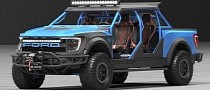 Piped Ford F-150 “Dune Raptor” Has Slide-Out Race Bucket Seats and Odd Inspiration