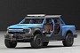 Piped Ford F-150 “Dune Raptor” Has Slide-Out Race Bucket Seats and Odd Inspiration