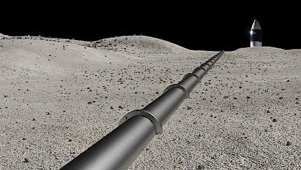 Concept of Moon oxygen pipeline
