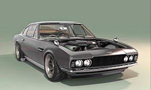 Pixel Wizard Reimagines 1969 Aston Martin DBS With Ford Coyote V8 Muscle