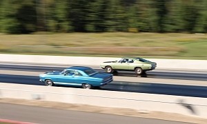 Place Your Bets: 1969 Plymouth Cuda 440 Drag Races 1966 Ford Fairlane GTA
