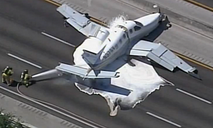 Plane Forced to Crash Land on Florida Highway