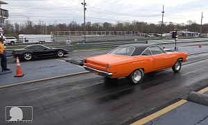 Plymouth Road Runner Drags Chevy Corvette and Buick Regal, One Is a Nine-Second Monster