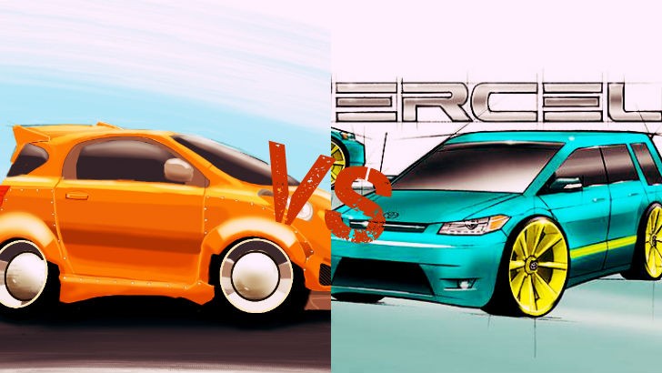 Toyota Tercel vs Scion iQ Pocket Bunny