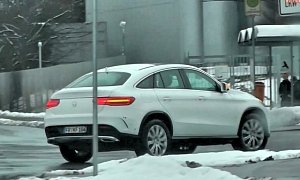 Polar White Mercedes GLE 450 AMG Coupe Spotted Undisguised in Germany