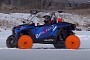 Polaris RZR on 30-Inch Saw Blades Can Barely Handle a Few Inches of Snow