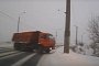 Pole Miraculously Saves Driver From Crashing Truck in Russia