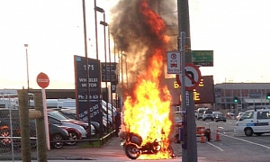 Police BMW Motorcycle Mysteriously Ablaze in New Zealand
