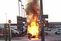 Police BMW Motorcycle Mysteriously Ablaze in New Zealand
