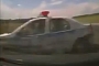 Police Car Fails to Give Way, Gets Rammed into Ditch
