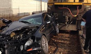 Police Chase Ends with Double Train Wreck