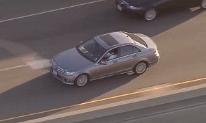 Police Chase Suspect in a Mercedes-Benz C-Class to a Peculiar Conclusion