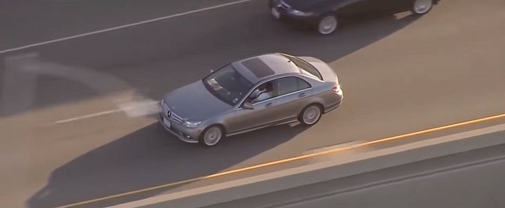 Mercedes-Benz C63 AMG in police chase