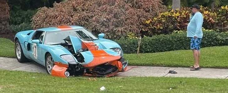 Police said Robert J. Guarini crashed his 2006 Ford GT Heritage Edition for being unfamiliar with stick shifts – he denies