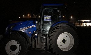 Police Impound Tractor Used For Drag Racing Motorbikes