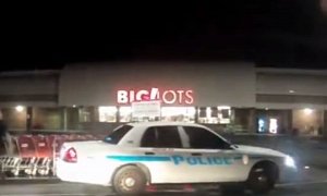 Police Officer Doing Victory Dance After Returning Runaway Shopping Carts Is Hilarious