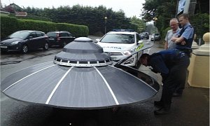 Police Slowly Chase a UFO Down a Rural Road in Ireland