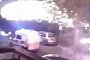 Police Van Pelted With Fireworks While on The Job