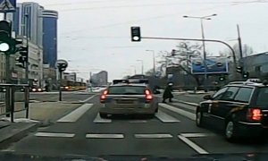 Polish Police Woman Goes on a Pedestrian Car Hunt
