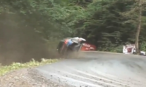 Polish Rally Driver in Mitsubishi EVO Makes Huge Save
