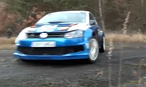 Polish Volkswagen Polo Rally Prototype with 400 HP Drifting