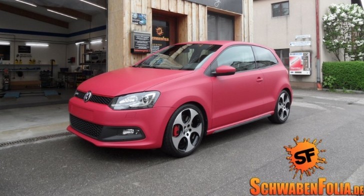 Polo 6R GTI Wrapped in Matte Cherry Red - autoevolution
