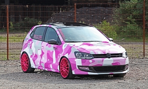 Polo GTI Gets Interesting Pink Camo Wrap