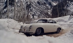 Porsche 356 Pre A Driven in the Snow: a Thing of True Beauty