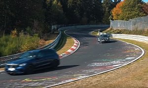 Porsche 718 Cayman GT4 Chases Mercedes-AMG GLC 63 S on Nurburgring, Debut Close
