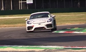 Porsche 718 Cayman GT4 Clubsport Shows Loud Exhaust Sound in Real-Life Footage