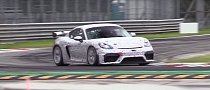 Porsche 718 Cayman GT4 Clubsport Sounds Wild on Monza Circuit