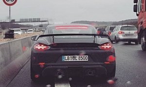 Porsche 718 Cayman GT4 Spotted in Traffic, PDK Rumors Grow