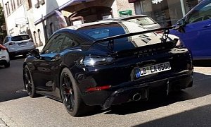 Porsche 718 Cayman GT4 Spotted in Traffic, Shows Production Design