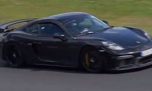 Porsche 718 Cayman GT4 Spotted on Nurburgring, 911 Engine Sounds Raw