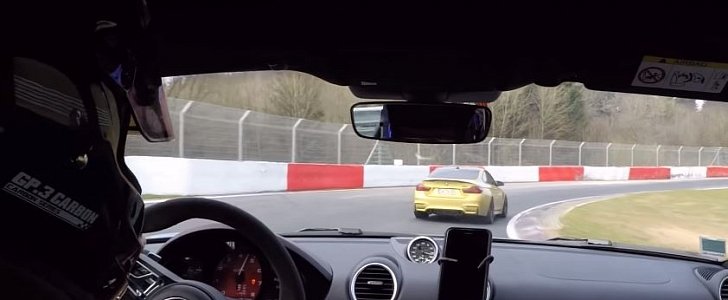 Porsche 718 Cayman GTS MR vs. BMW M4 Competition Nurburgring Chase