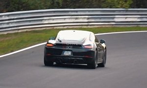 Porsche 718 Cayman T Spotted on Nurburgring, Shows New Exhaust