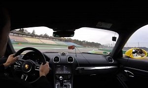 Porsche 718 Cayman vs BMW M240i vs Audi TTS Hockenheim Track Battle Gets Intense