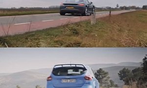 Porsche 718 Cayman vs. Ford Focus RS Acceleration Battle Is Brutally Tight