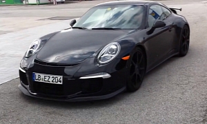 Porsche 911 991 GT3 Spied Almost Naked <span>· Video</span>