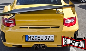 Porsche 911-Based 9ff GTurbo1000 Rear Wing Fails at 350 km/h