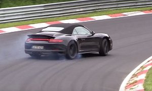 Porsche 911 Carrera GTS Cabriolet (991.2 Facelift) Spied Drifting on Nurburgring