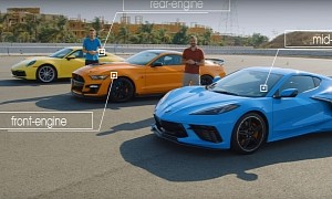 Porsche 911 Carrera Takes on C8 Corvette and Shelby GT500 in Sports Car Review