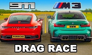 Porsche 911 Drag Races BMW M3, Less Is More
