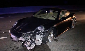 Porsche 911 Driver Crashes on the German Autobahn after Drinking